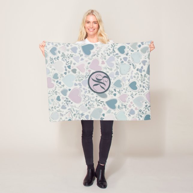 Couverture Polaire Coeur, commence et Feuille de l'âge (En situation)