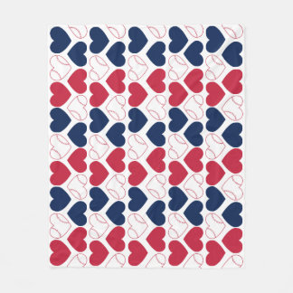 Couverture Polaire Cœur de baseball