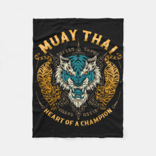 Couverture Polaire Cœur de champion - Kickboxing et Muay Thai Ang