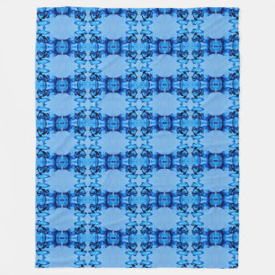 Couverture Polaire Coeur de teint bleu
