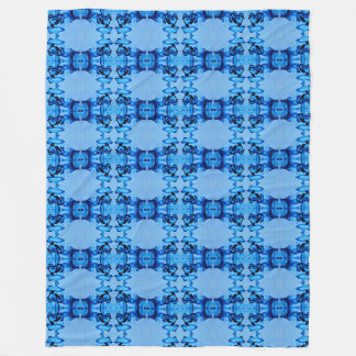 Couverture Polaire Coeur de teint bleu