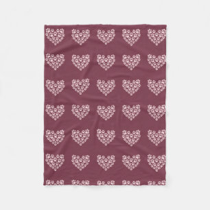 Couverture Polaire Coeur d'empreinte