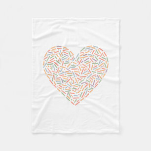 Couverture Polaire Coeur doux Saupoudrer bébé