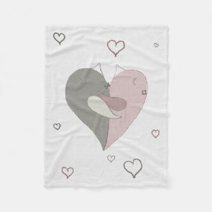 Couverture Polaire Coeur Inséparable