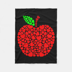 Couverture Polaire Cœur mignon pomme rouge hommes femmes drôle Valent
