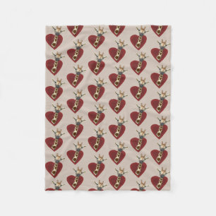 Couverture Polaire Coeur Pour Les Giraffes