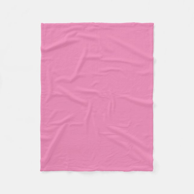 Couverture Polaire Coeur rose Nom personnalisé Cadeau pour bébé (Devant)