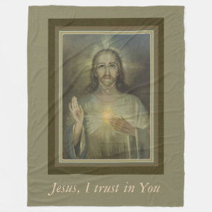 Couverture Polaire Coeur sacré d'intronisation de Jésus