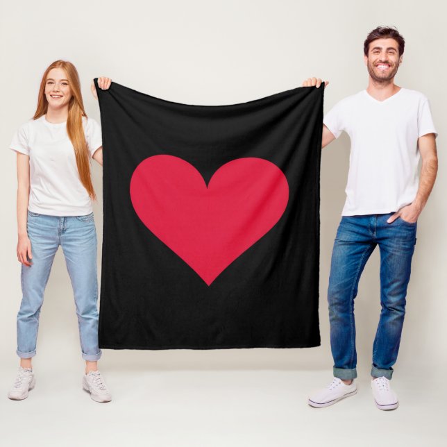 Couverture Polaire Coeur Valentines Jour Amour Coeur (En situation)