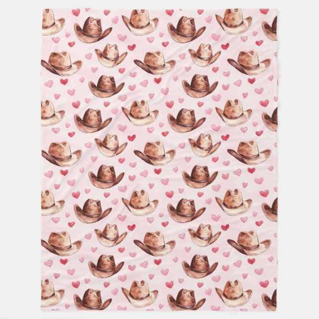 Couverture Polaire Coeurs Casquette Brown occidental (Devant)