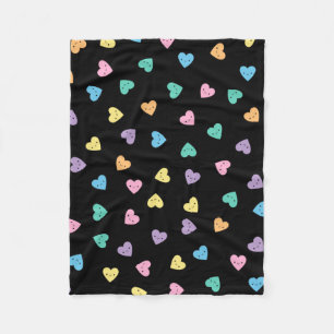 Couverture Polaire Coeurs de bonbons de goth Pastel de Kawaii