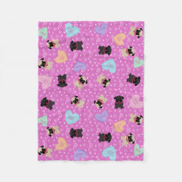 Couverture Polaire Coeurs de sucrerie de Valentine de carlin