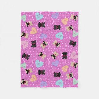 Couverture Polaire Coeurs de sucrerie de Valentine de carlin