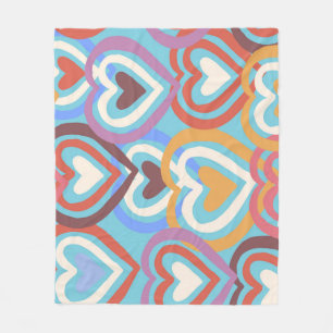 Couverture Polaire Coeurs Drôle : Motif de texture sans Seamless.