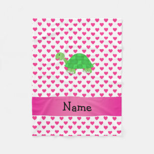 Couverture Polaire Coeurs mignons nommés personnalisés de rose de