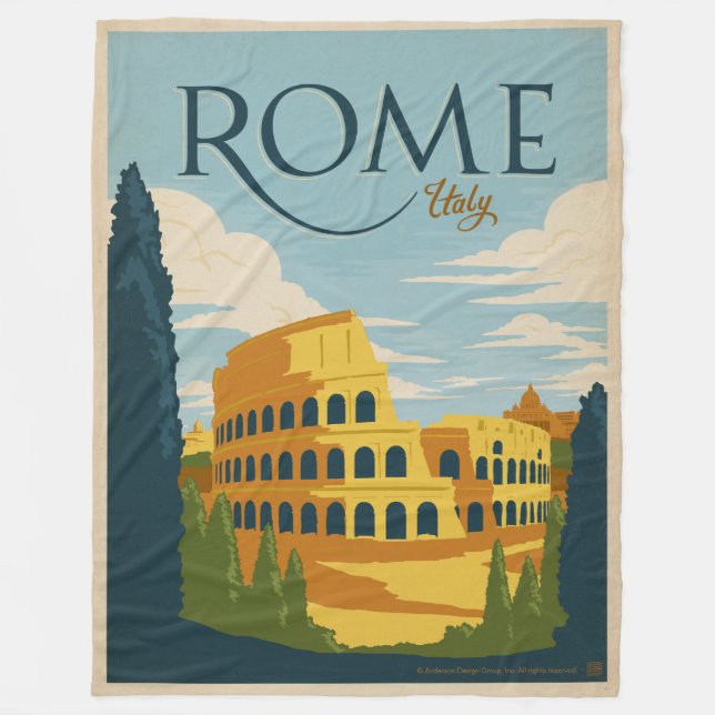 Couverture Polaire Colisée de Rome, Italie (Devant)