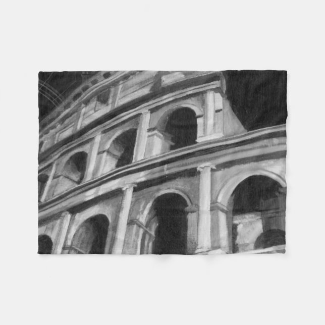 Couverture Polaire Colisée romaine avec dessins architecturaux (Devant (Horizontal))