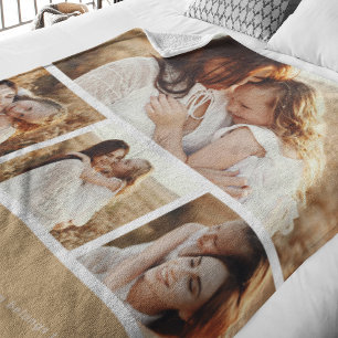 Couverture Polaire Collage de bande de photo de momie moderne en Flee