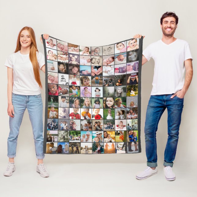 Couverture Polaire Collage de photos 80 Unique Personnalisé do-it-you (En situation)