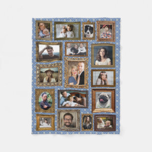 Couverture Polaire Collage de photos de famille 17 photos Cadres fant