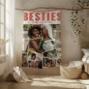 Couverture Polaire Collage de photos de meilleures amies modernes   A
