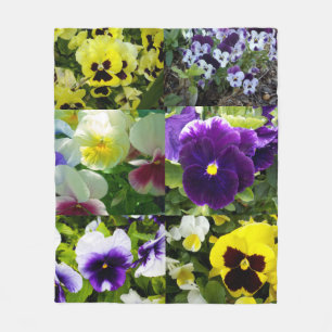 Couverture Polaire Collage de photos Pansy : Kaleidoscope de la beaut