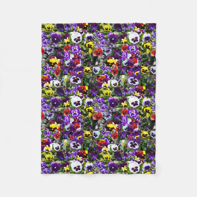 Couverture Polaire Collage de photos Pansy : Kaleidoscope de la beaut (Devant)