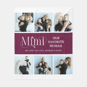 Couverture Polaire Collage de photos sentimental Mimi Cadeau 