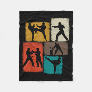 Couverture Polaire Collage de pratiquant de Taekwondo Hommes Enfants