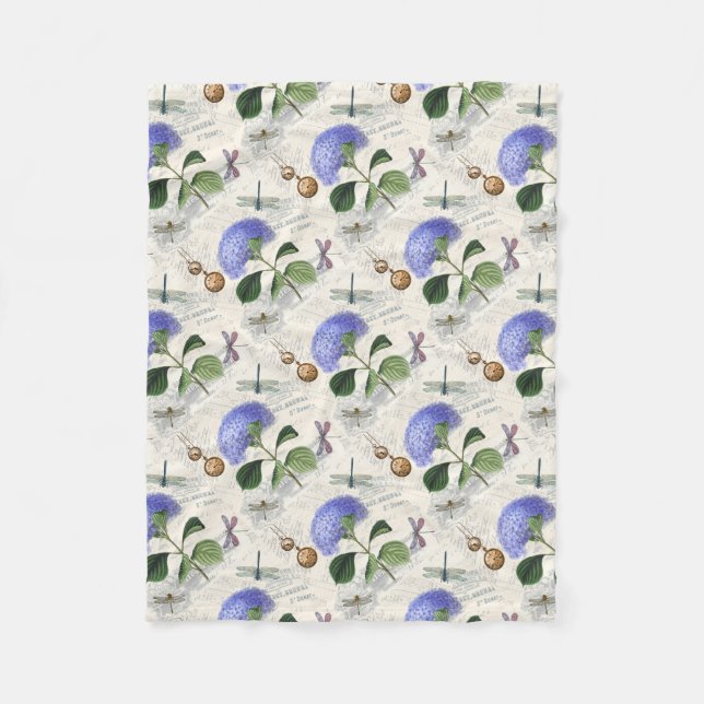 Couverture Polaire Collage Hydrangea (Devant)