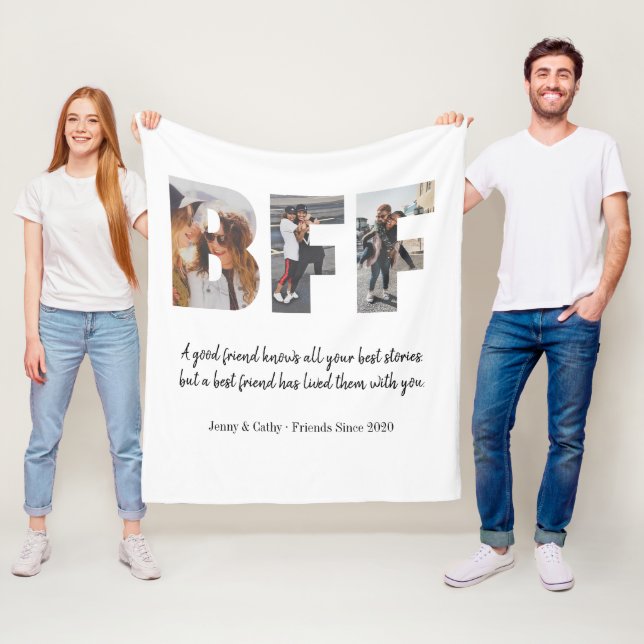 Couverture Polaire Collage photo BFF tendance Best Friend Besties Cit (En situation)