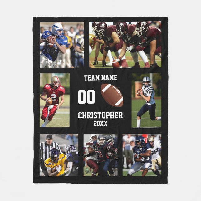 Couverture Polaire Collage photo de football (Devant)