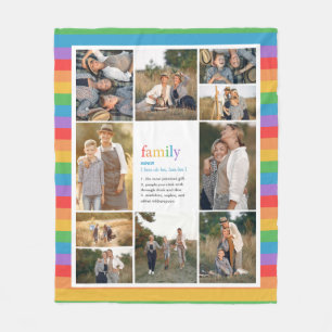 Couverture Polaire Collage photo de la définition de la famille Rain