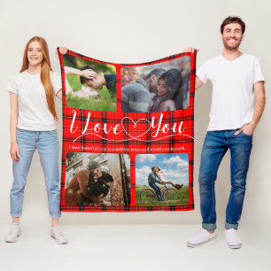 Couverture Polaire Collage photo de Love you Buffalo