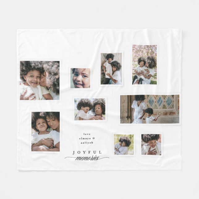 Couverture Polaire Collage photo de vacances Moments Joyeux modernes (Devant (Horizontal))
