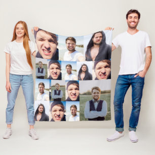 Couverture Polaire Collage photo Mettez votre visage sur un