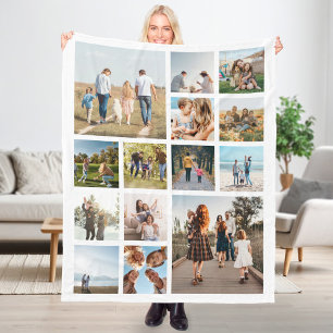 Couverture Polaire Collage photo moderne 14