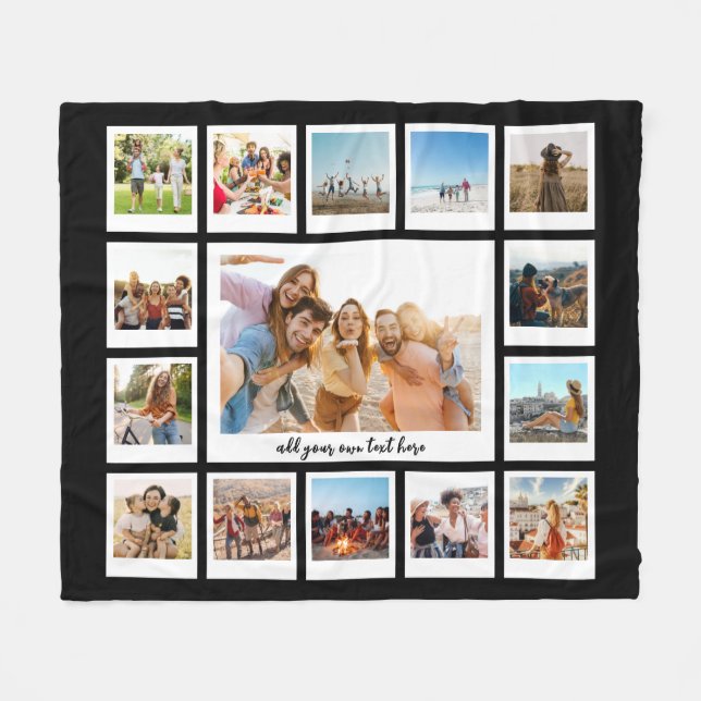 Couverture Polaire Collage photo moderne 15 (Devant (Horizontal))