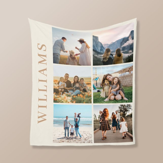 Couverture Polaire Collage photo moderne 6 (Créateur téléchargé)