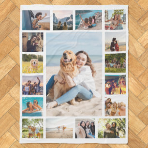 Couverture Polaire Collage photo moderne simple 17