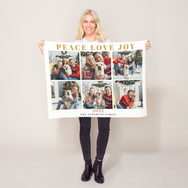 Couverture Polaire Collage photo Noël 2022 (En situation)