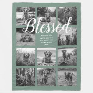 Couverture Polaire Collage photo personnalisé 11 BÉNÉFICIÉ Dusty Gree