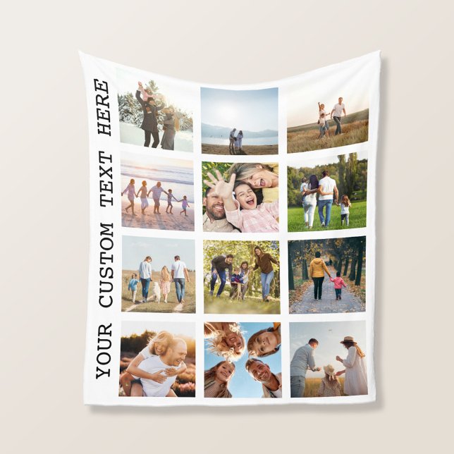 Couverture Polaire Collage photo personnalisé 12 (Créateur téléchargé)