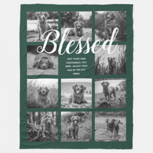Couverture Polaire Collage photo personnalisé de 11 photos BLESSED Da