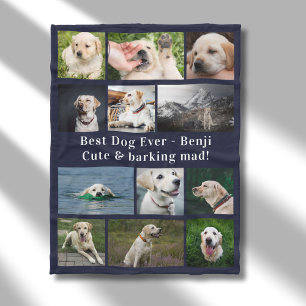 Couverture Polaire Collage photo personnalisé de Best Dog Ever