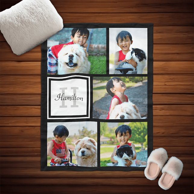 Couverture Polaire Collage photo personnalisé personnalisé Cadeau mon (custom personalized photo blanket)