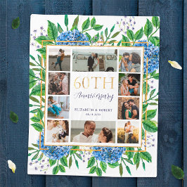 Couverture Polaire Collage photo personnalisée pour le 60e anniversai