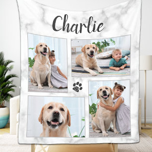 Couverture Polaire Collage photo pour Amoureux des chiens animal