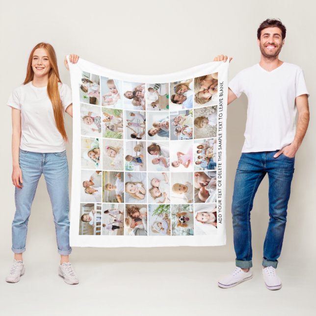 Couverture Polaire Collage photo simple 30 personnalisé (En situation)