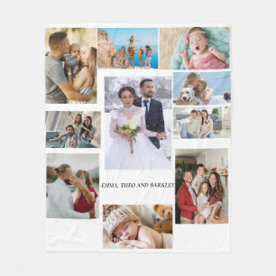 Couverture Polaire Collage photo simple Mariage et famille